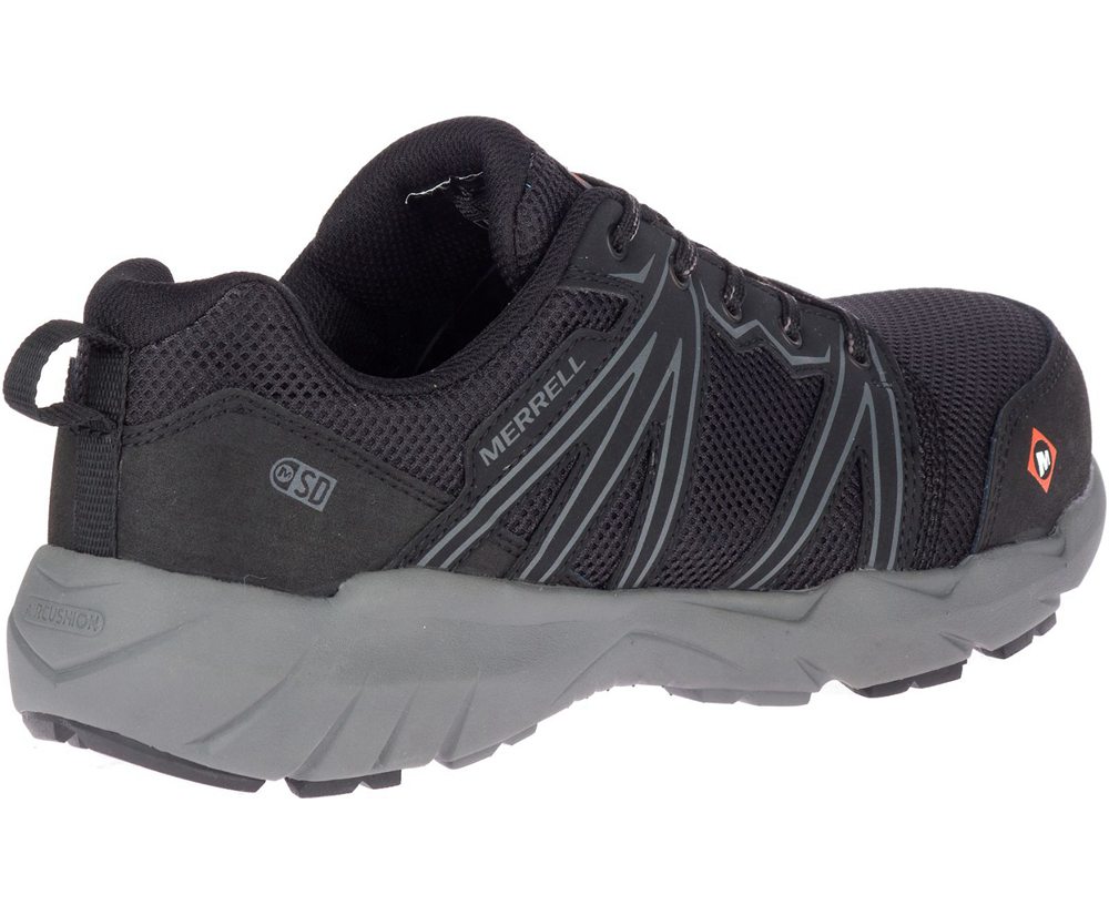 Buty Sportowe Merrell Męskie Czarne - Fullbench Superlite Alloy Toe Sd - 710429-CIL